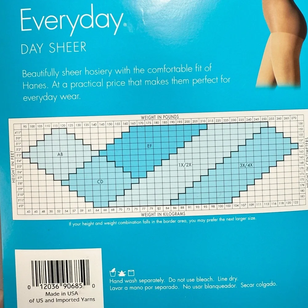 Vintage Hanes Everyday Day Sheer Pantyhose Nylons CD